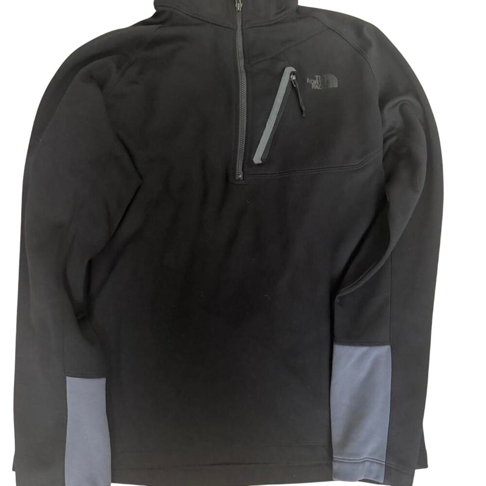 The North Face Men’s Black & Gray Quarter Zip Pullover Size M